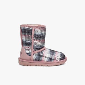 Ugg Classic Short II Rainbow Klassiska Stövlar Barn Grå/Rosa (956430LRU)